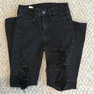 American Eagle Black Hi-Rise Jegging